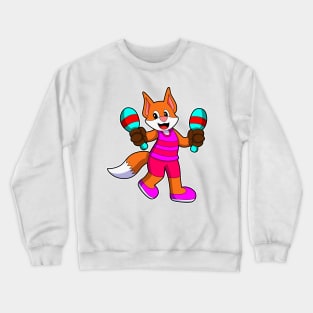 Fox as Singer with Microphone Crewneck Sweatshirt